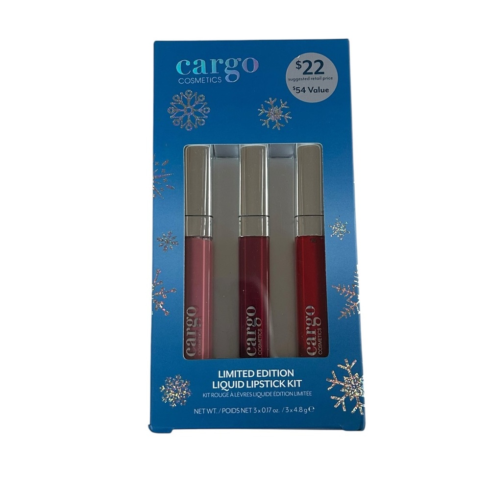 Cargo Cosmetics Liquid Lipstick Kit Holiday 2017 Limited Edition Discont’d NWT